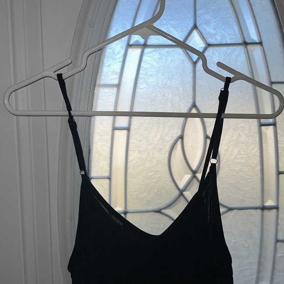 nwot ARKNIOK Romper Sleeveless Strap Loose Adjustable Black Romper Womens Size S - Picture 4 of 7